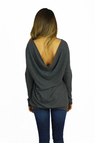 Baby Blue V Back Sweater