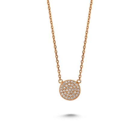 Amorium Stone Dot Rose Gold Necklace- ACCESSORIES-Amorium-Free Vibrationz