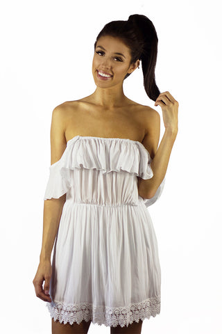 Somedays Lovin Nadin Lace Plunging Playsuit Cream