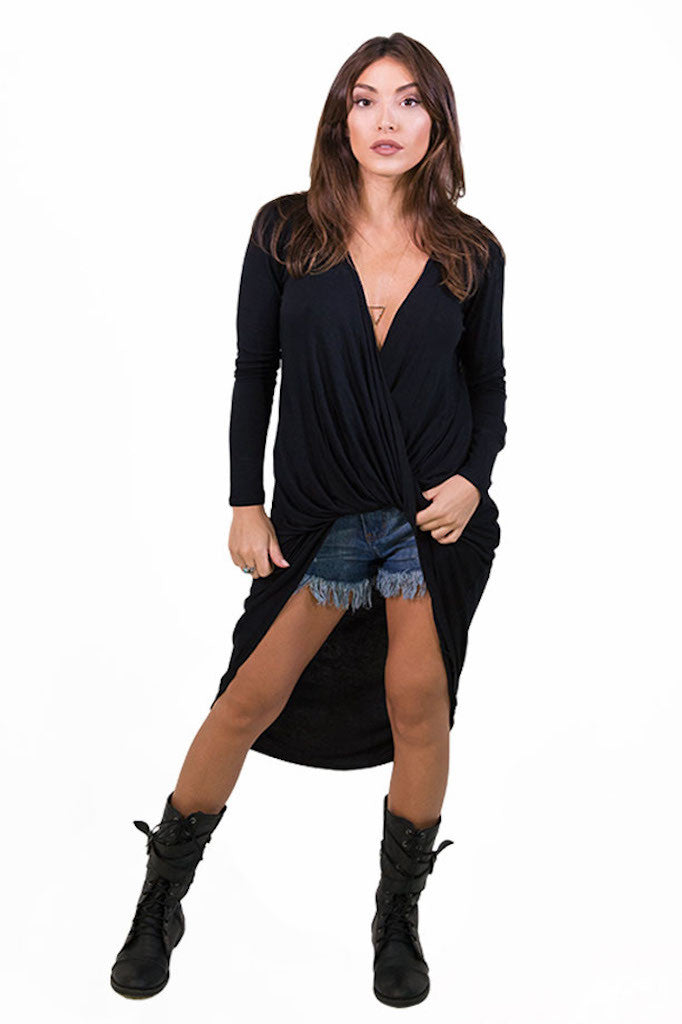 Funk Wrap Top Black