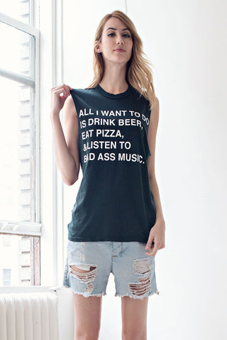 Jac Vanek All I Want Muscle Tee- TOPS-JAC VANEK-Free Vibrationz