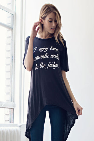 Jac Vanek Romantic Walks Back Slit Tee- TOPS-JAC VANEK-Free Vibrationz