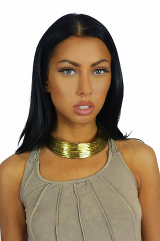 Lena Bernard Saga Collar Gold- ACCESSORIES-LENA BERNARD-Free Vibrationz