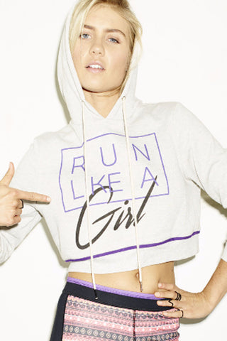 Mink Pink Run Like A Girl Hooded Sweater- ACTIVEWEAR-Mink Pink-Free Vibrationz