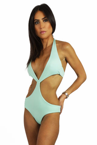 Soah Tammara Aqua One Piece - SWIMWEAR - SOAH - Free Vibrationz - 1