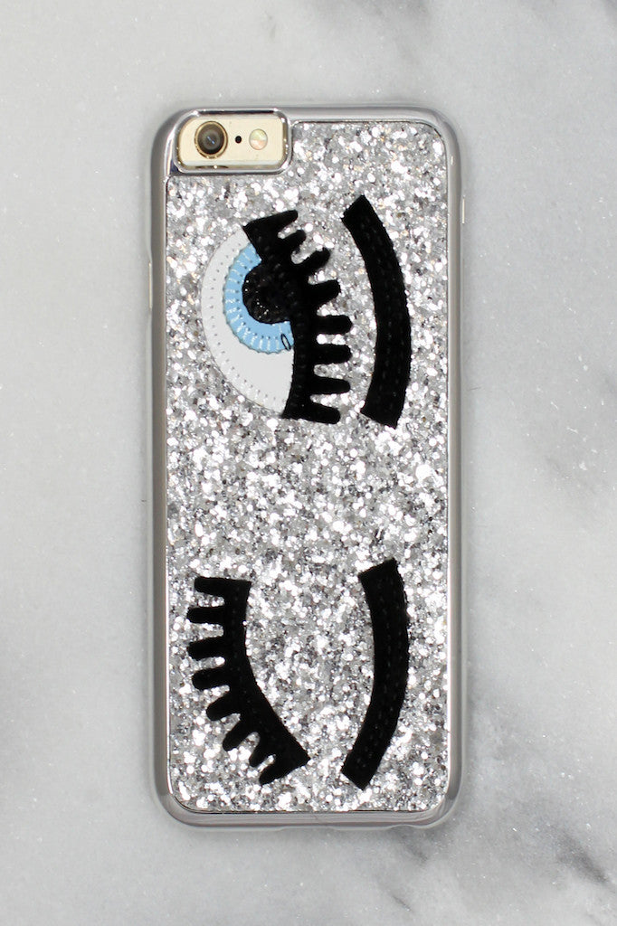 Silver Glitter EyePhone Case