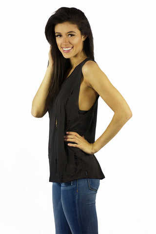 Stillwater The Shredded Favorite Tank Ivory
