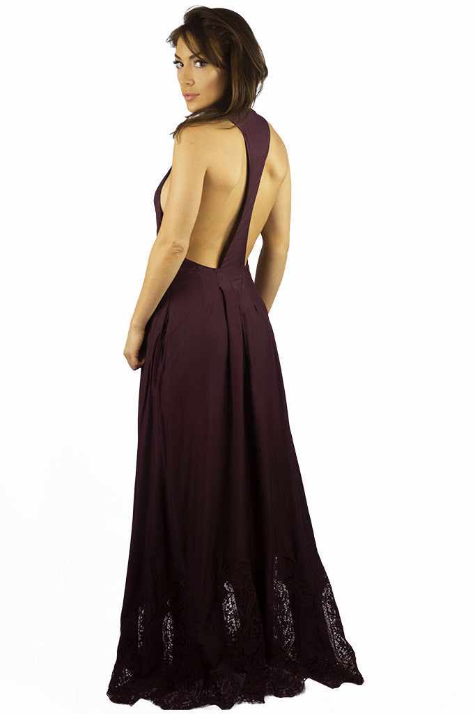 The Jetset Diaries Verona Maxi Dress Bordeaux - DRESSES - The JetSet Diaries - Free Vibrationz - 2