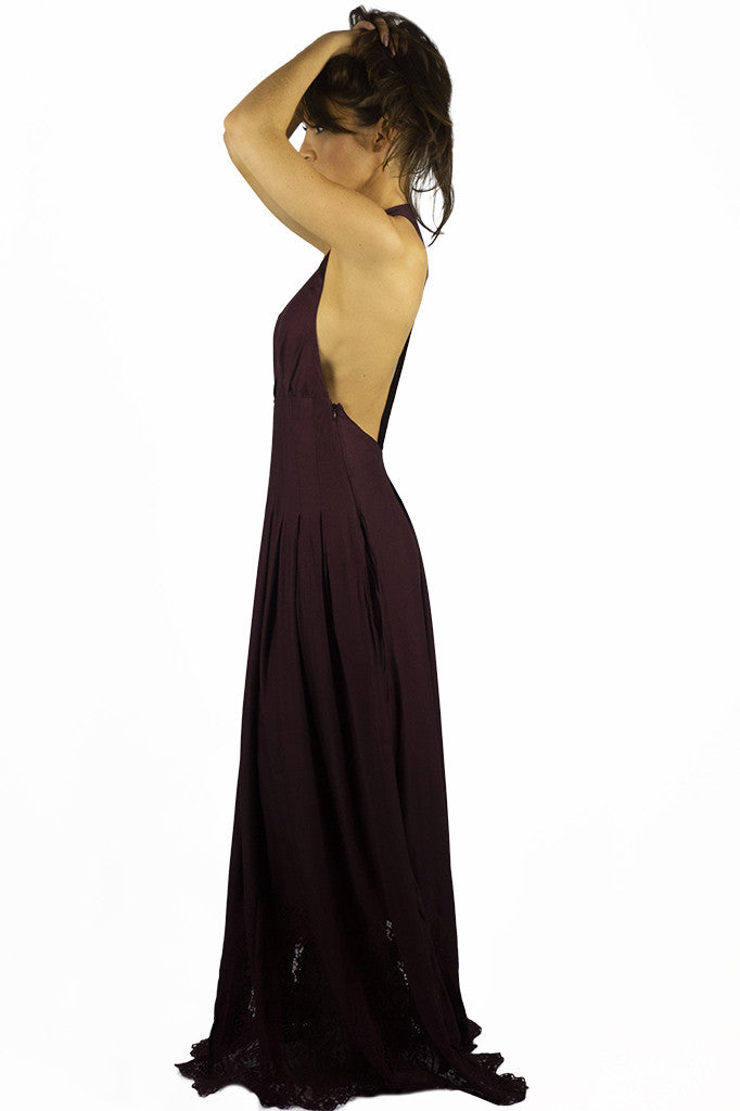The Jetset Diaries Verona Maxi Dress Bordeaux - DRESSES - The JetSet Diaries - Free Vibrationz - 4