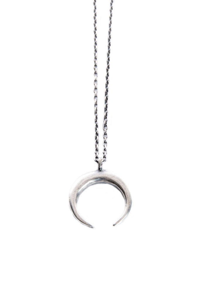Torchlight Crescent Necklace Silver