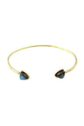 Torchlight Aurora Cuff Brass with Labradorite - ACCESSORIES - Torchlight - Free Vibrationz - 1