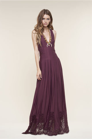 The Jetset Diaries Verona Maxi Dress Bordeaux - DRESSES - The JetSet Diaries - Free Vibrationz - 1