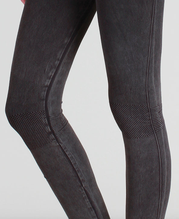 NikiBiki Vintage Knee Ridge Leggings Charcoal