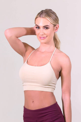 NikiBiki Skinny Y-Back Sports Bra - Stone - ACTIVEWEAR - NIKIBIKI - Free Vibrationz - 1