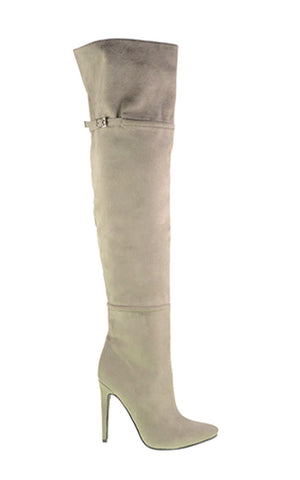 Chinese Laundry Center Stage Over The Knee Boot - Grey- Shoes-CHINESE LAUNDRY-Free Vibrationz