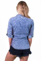 You Guessed It Denim Top - TOPS - 0 STYLEHOLIC - Free Vibrationz - 3