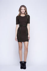 WYLDR Ballin Black Jersey Bodycon Dress With Trim Detail - DRESSES - WYLDR - Free Vibrationz - 2