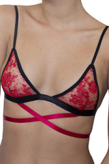 EastNWestLabel Red Gamma Bralette - Intimates - EASTNWESTLABEL - Free Vibrationz - 3