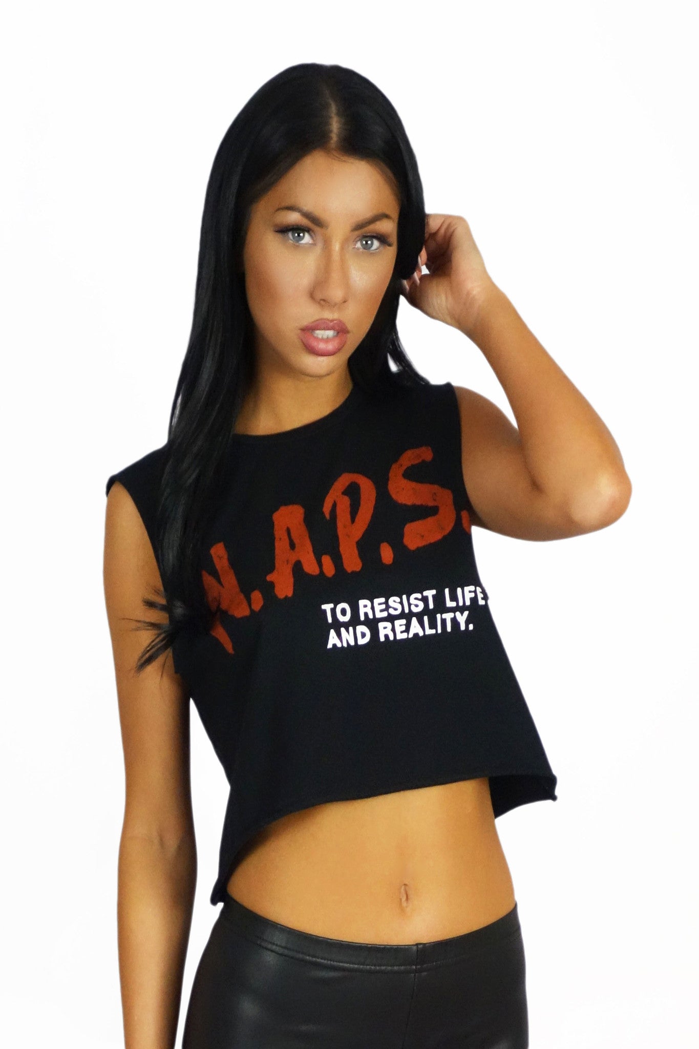 Hips And Hair N.A.P.S Crop Top- TOPS-HIPS AND HAIR-Free Vibrationz