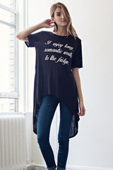 Jac Vanek Romantic Walks Back Slit Tee- TOPS-JAC VANEK-Free Vibrationz