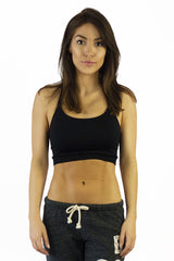 NikiBiki Cross Strap Bra Top Black- ACTIVEWEAR-NIKIBIKI-Free Vibrationz