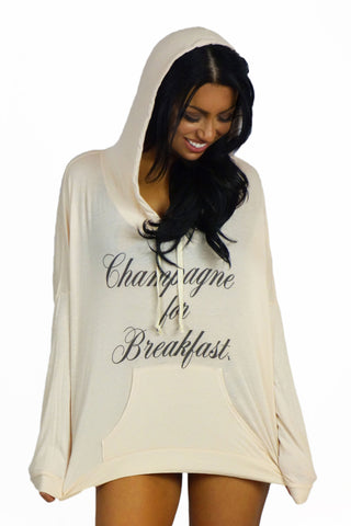 Royal Rabbit Champagne for Breakfast Sweater - OUTERWEAR - ROYAL RABBIT - Free Vibrationz - 2