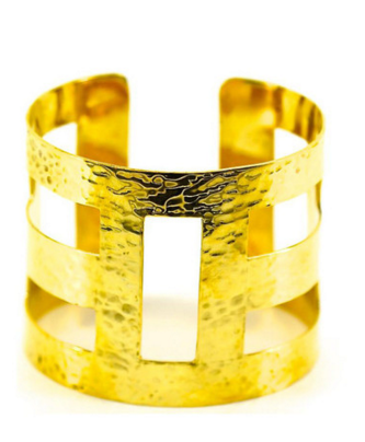 Lena Bernard Dana Cuff Brass- ACCESSORIES-LENA BERNARD-Free Vibrationz