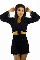 Sea Dreamer Chloe Crop Top Black - TOPS - Sea Dreamer - Free Vibrationz - 3