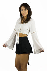 Sea Dreamer Chloe Crop Top White - TOPS - Sea Dreamer - Free Vibrationz - 2