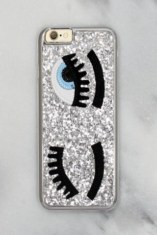 Silver Glitter EyePhone Case - ACCESSORIES - Free Vibrationz - Free Vibrationz