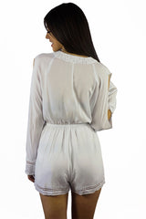 Somedays Lovin Nadin Lace Plunging Playsuit Cream - ONSIES - SOMEDAYS LOVIN - Free Vibrationz - 12