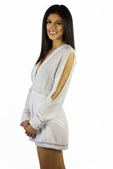 Somedays Lovin Nadin Lace Plunging Playsuit Cream - ONSIES - SOMEDAYS LOVIN - Free Vibrationz - 13