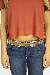 Stillwater The Double Buckle Belt - Natural - ACCESSORIES - STILLWATER - Free Vibrationz - 2