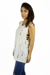 Stillwater The Shredded Favorite Tank Ivory - TOPS - STILLWATER - Free Vibrationz - 2