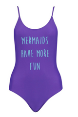 Mermaids Have More Fun Purple One Piece - SWIMWEAR - Free Vibrationz - Free Vibrationz - 2