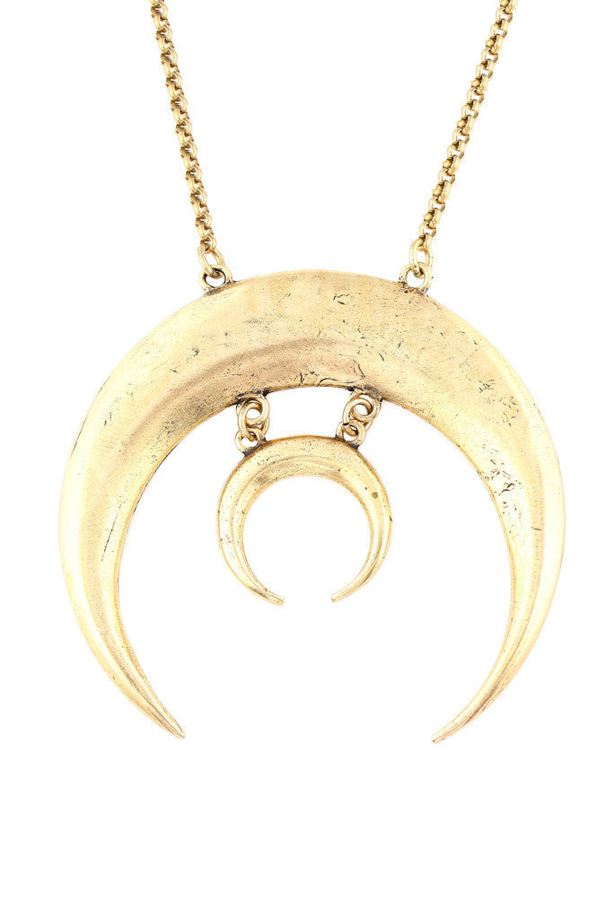 Torchlight Sacred Moon Necklace Brass - ACCESSORIES - Torchlight - Free Vibrationz - 2