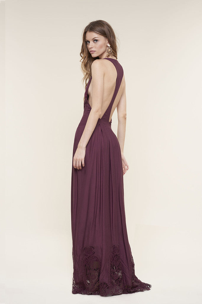The Jetset Diaries Verona Maxi Dress Bordeaux - DRESSES - The JetSet Diaries - Free Vibrationz - 5