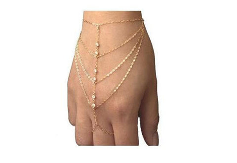 Diamond Princess Hand Chain- ACCESSORIES-Free Vibrationz-Free Vibrationz
