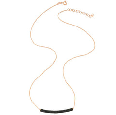 Amorium Rose Gold and Black Tube Necklace- ACCESSORIES-Amorium-Free Vibrationz