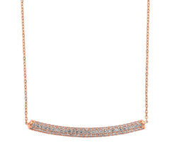 Amorium Rose Gold and White Tube Necklace- ACCESSORIES-Amorium-Free Vibrationz