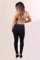 NikiBiki Paneled Faux Leather Pants - BOTTOMS - NIKIBIKI - Free Vibrationz - 3