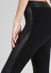 NikiBiki Paneled Faux Leather Pants - BOTTOMS - NIKIBIKI - Free Vibrationz - 5