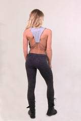 NikiBiki Vintage Knee Ridge Leggings Charcoal - BOTTOMS - NIKIBIKI - Free Vibrationz - 3