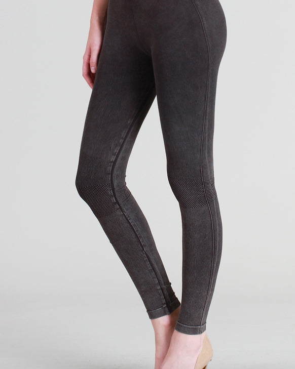 NikiBiki Vintage Knee Ridge Leggings Charcoal - BOTTOMS - NIKIBIKI - Free Vibrationz - 5