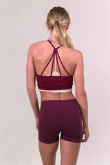 NikiBiki Maroon Yoga Training Shorts - ACTIVEWEAR - NIKIBIKI - Free Vibrationz - 3