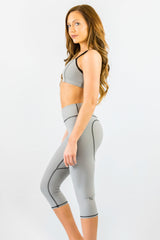Nina B Roze Heart Butt Yoga Capri Light Grey - ACTIVEWEAR - Nina B. Roze - Free Vibrationz - 2