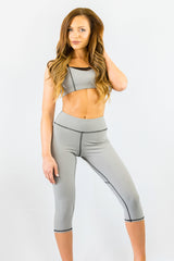 Nina B Roze Heart Butt Yoga Capri Light Grey - ACTIVEWEAR - Nina B. Roze - Free Vibrationz - 3